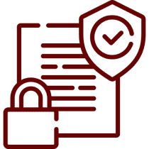 Document with padlock and shield icon.